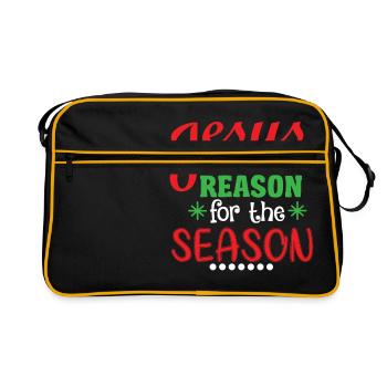 Jesus is the reason - Retro Bag - black/gold - Front