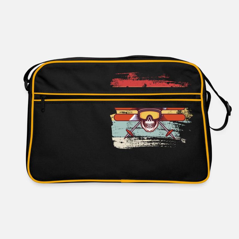 Cadeau rétro de crâne de crâne cool de ski Sac Retro