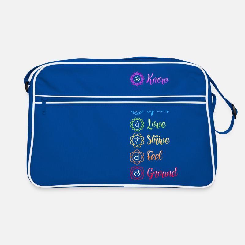 Sieben Chakra Om Retro Tasche