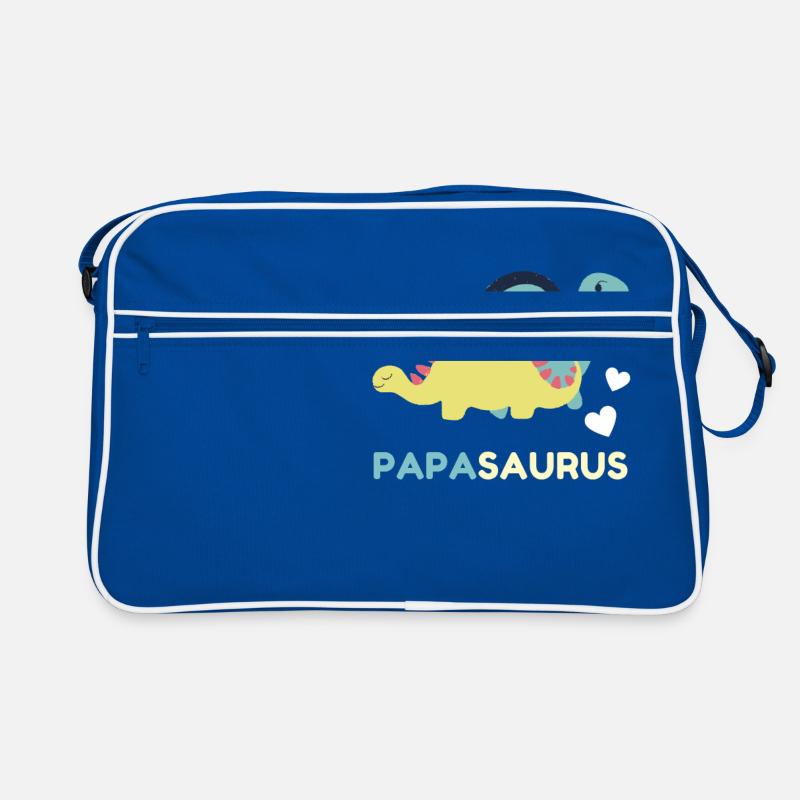 Papasaurus cool gift idea for expectant fathers Retro Bag