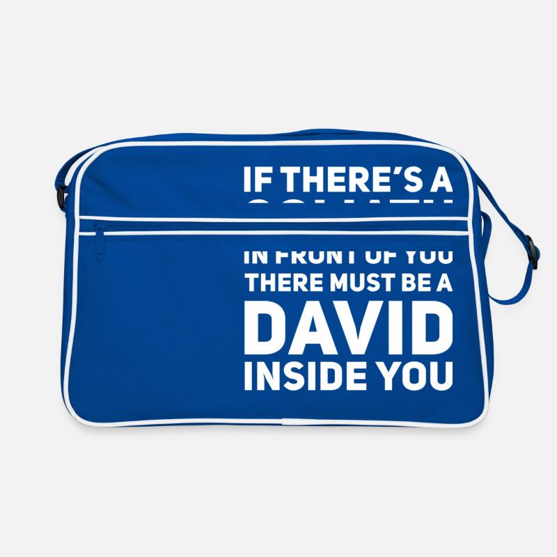 David and Goliath Funny Motivation Retro Bag