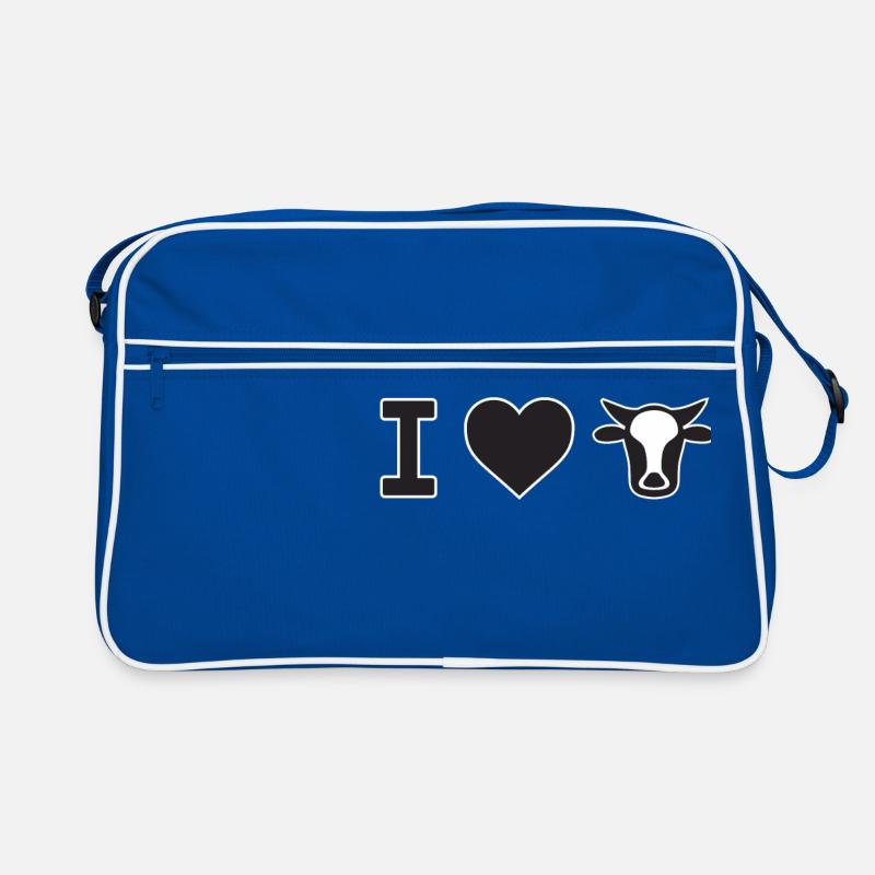 I Love Cows Funny Farming Farmer Gift Retro Bag