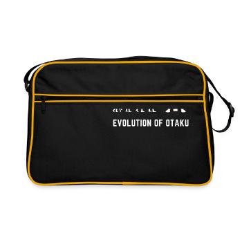 Anime funny manga gift idea for Otaku Senpai - Retro Bag - black/gold - Front