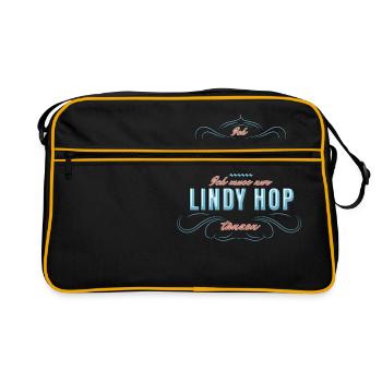Lindy Hop Tanzen Lindy Hopper Geschenk - Retro Tasche - Schwarz/Gold - Vorne
