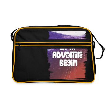 Let The Adventure Begin - Retro Bag - black/gold - Front