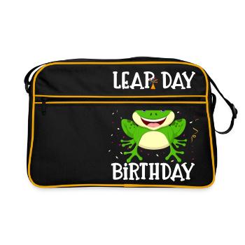 Anniversaire du Leap Day né le 29 février Funny Frog - Sac Retro - noir/or - Devant