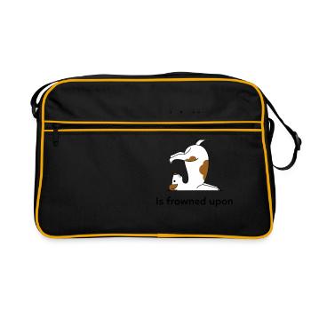 I do Yoga because punching people is frowned upon - Retro Bag - black/gold - Front