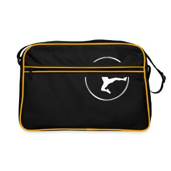Cadeau de handball drôle pour les fans de handball - Sac Retro - noir/or - Devant