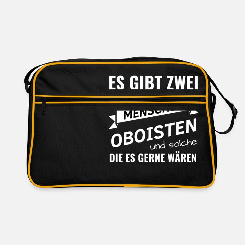 Oboist Oboe Musikinstrument Musiker Geschenkidee Retro Tasche