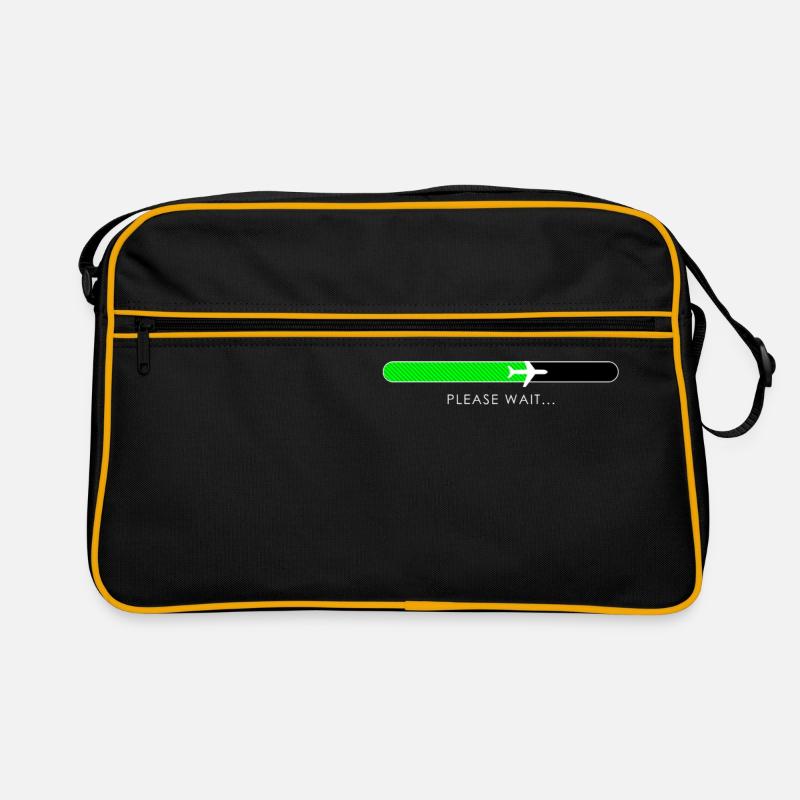 Pilot In Progress Pilotenausbildung Flugschule - Retro Tasche - Schwarz/Gold