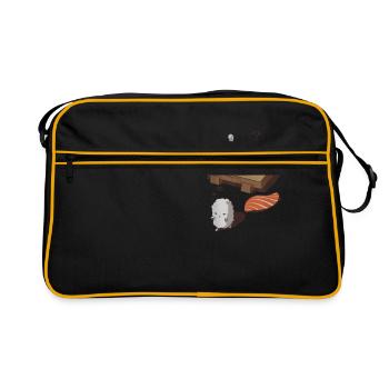 Sushi sleep go, chemise de sushi, sushi - Sac Retro - noir/or - Devant