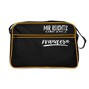 Mir Reichts Ich Geh Wandern - Retro Tasche - Schwarz/Gold - Vorne