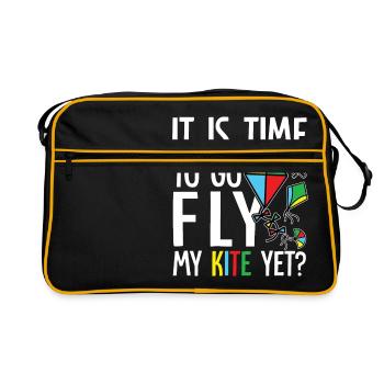 It's time to let my kite fly - Retro Bag - black/gold - Front