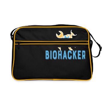 Cadeau d'amant de science de Biohacker Scientist - Sac Retro - noir/or - Devant