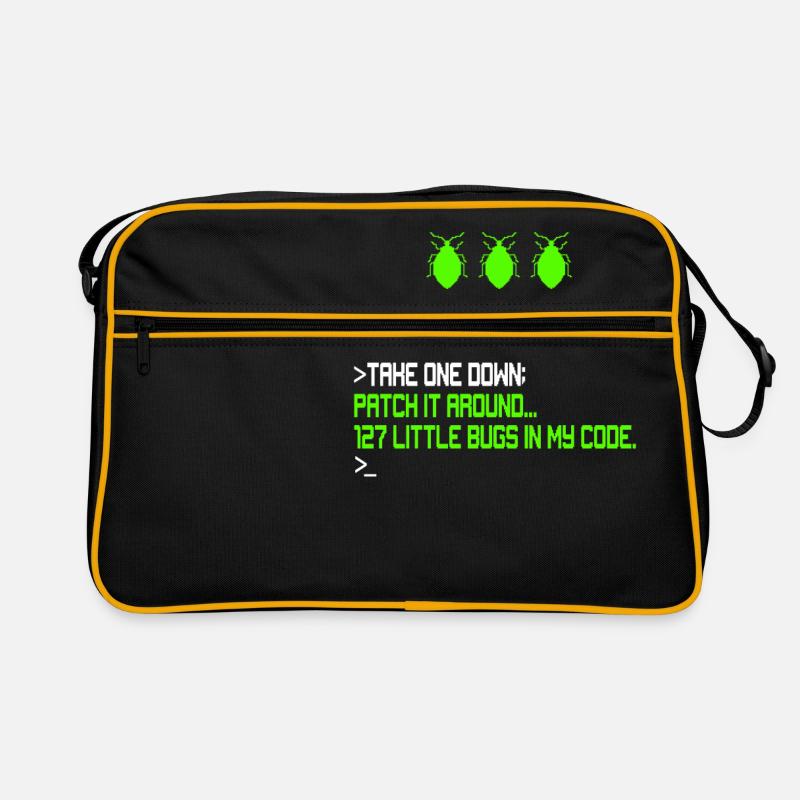 99 Little Bugs in My Code Kodierung Debugging Funn Retro Tasche