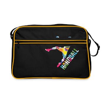 Saut de handball - Sac Retro - noir/or - Devant