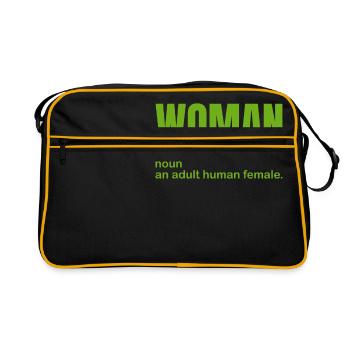 Frau Definition - Retro Tasche - Schwarz/Gold - Vorne