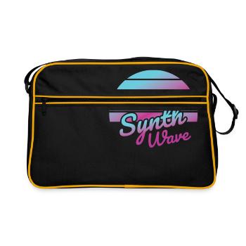 synth wave music lover - Retro Bag - black/gold - Front
