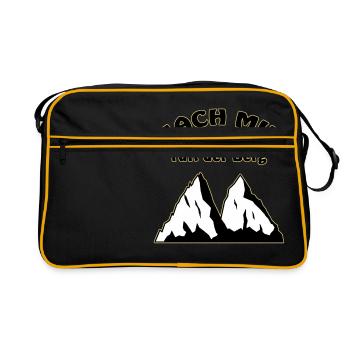 Berg Nach mir ruft der Berg - Retro Tasche - Schwarz/Gold - Vorne