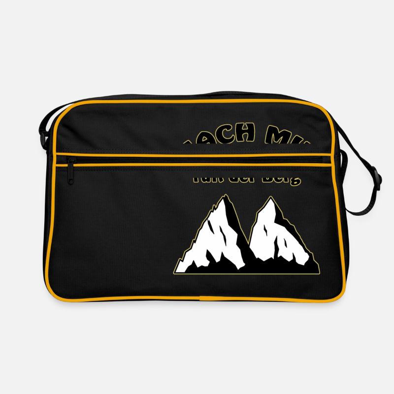 Berg Nach mir ruft der Berg - Retro Tasche - Schwarz/Gold