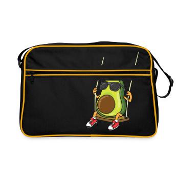 Swing d'avocat échangiste drôle - Sac Retro - noir/or - Devant