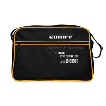 Sports shooter gift Sports shooter gift idea - Retro Bag - black/gold - Front