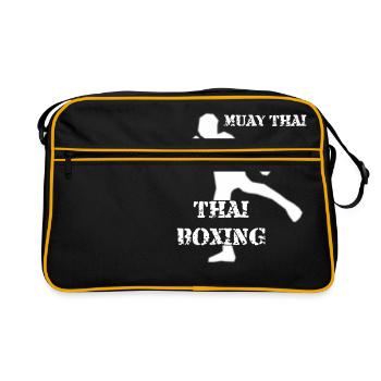 Muay Thai Thai Boxing - Retro Bag - black/gold - Front