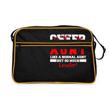 Cheer Aunt - Cheerleading Aunt Gift - Sac Retro - noir/or - Devant