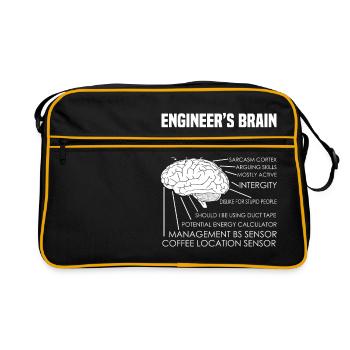 Engineer's Brain Problem Solving - Retro Bag - black/gold - Front