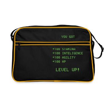 RPG gamer coffee level up game - Retro Bag - black/gold - Front