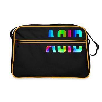 Acid House Techno Raver DJ Festival Party Gift - Sac Retro - noir/or - Devant