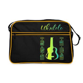 Uku love yellow - Sac Retro - noir/or - Devant
