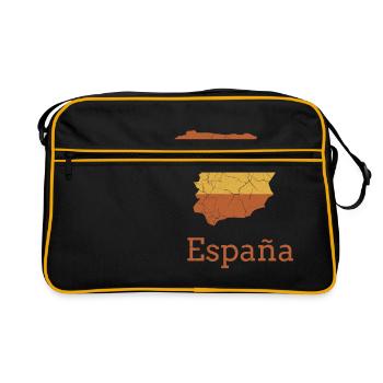 Spanien - Retro Tasche - Schwarz/Gold - Vorne
