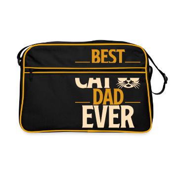 Meilleur chat papa jamais Meilleur chat papa papa chaton - Sac Retro - noir/or - Devant