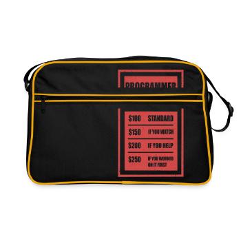 Programmer hourly rate programmer - Retro Bag - black/gold - Front