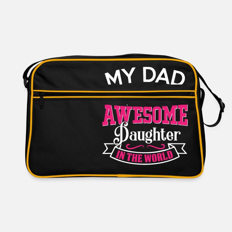 Mein Vater hat die beste Tochter der Welt Retro Tasche