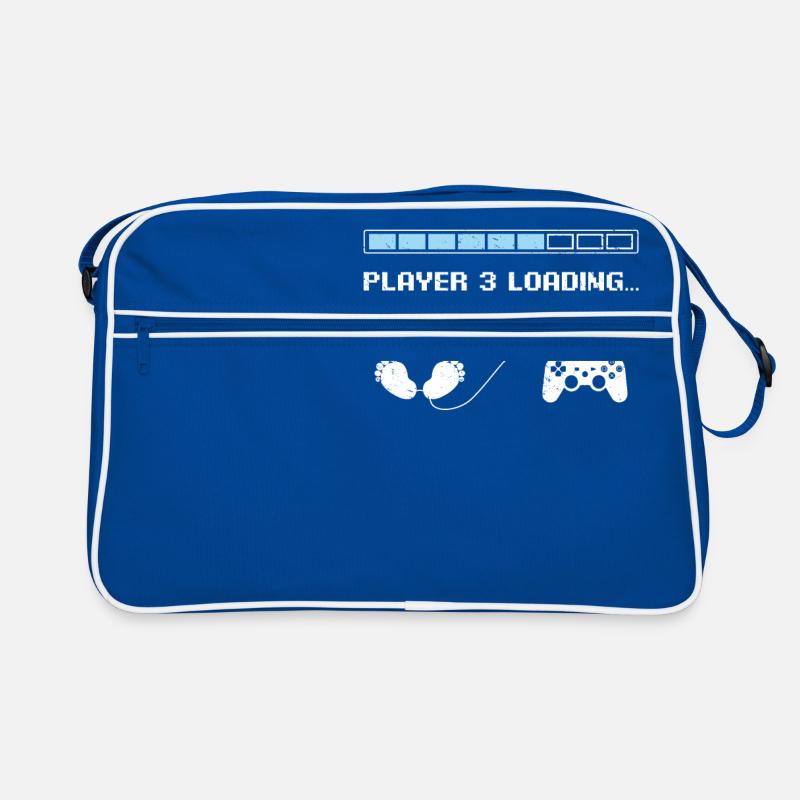 Player 3 Loading Announceme de grossesse drôle de jeu Sac Retro