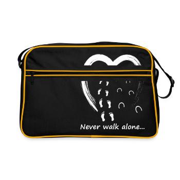 Never walk alone Riding Horses Hooves Traces Love - Retro Bag - black/gold - Front
