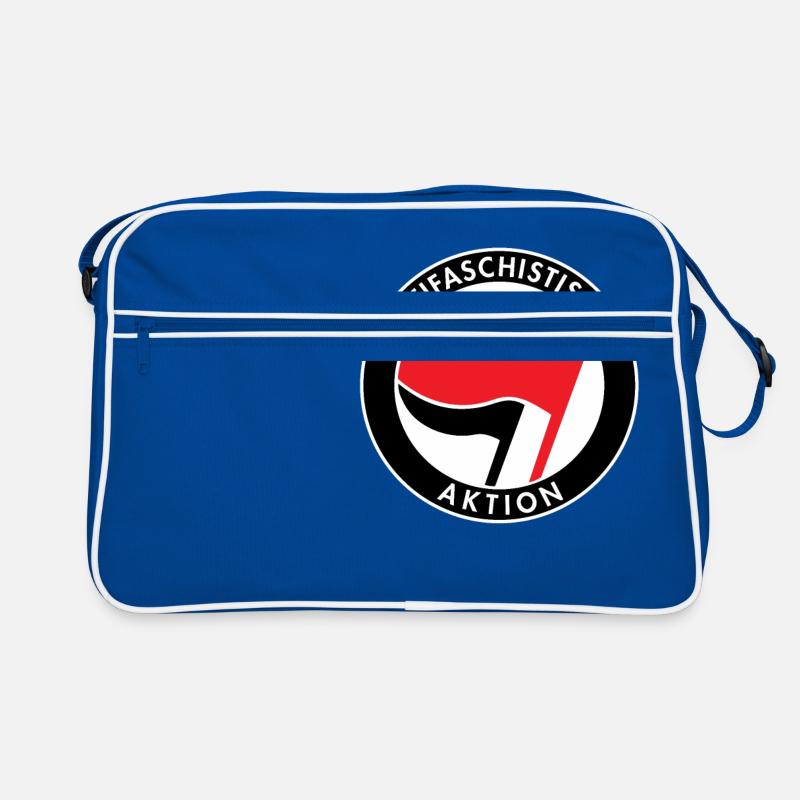 Antifacist Action, Antifa Logo, Flags Retro Bag