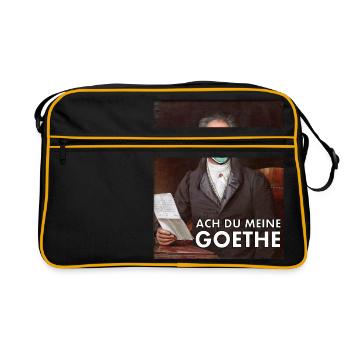 Oh you my Goethe mouthguard virus Wolfgang - Retro Bag - black/gold - Front