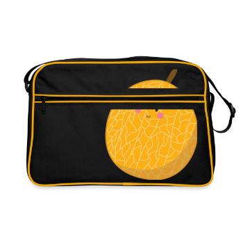 Cantaloupe melon - Retro Bag - black/gold - Front