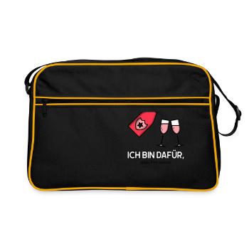 prosecco - Retro Tasche - Schwarz/Gold - Vorne