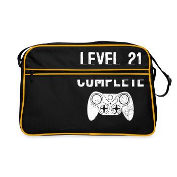 Level 21 Complete 21 birthday gift 21 years - Retro Bag - black/gold - Front