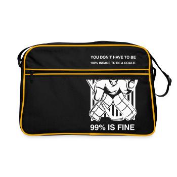 Ice hockey goalie goalkeeper hockey player coach - Retro Bag - black/gold - Front