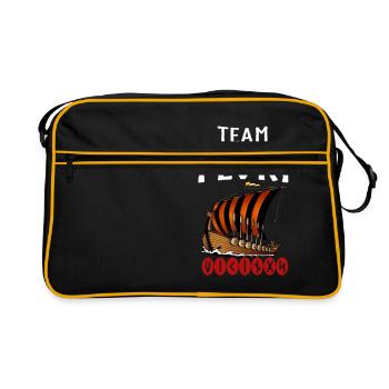 Team Floki Viking Quote Cool Warrior Norse Warrior - Sac Retro - noir/or - Devant