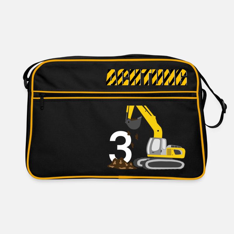 Endlich 3 Bagger Retro Tasche