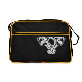 V8 Skull Cylinder Engine PS Turbo Car Lover - Retro Bag - black/gold - Front