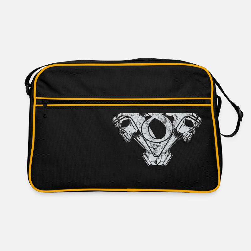 V8 Skull Cylinder Engine PS Turbo Amateur de voitures Sac Retro