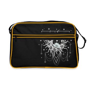 Soleil, lune et étoiles - Sac Retro - noir/or - Devant