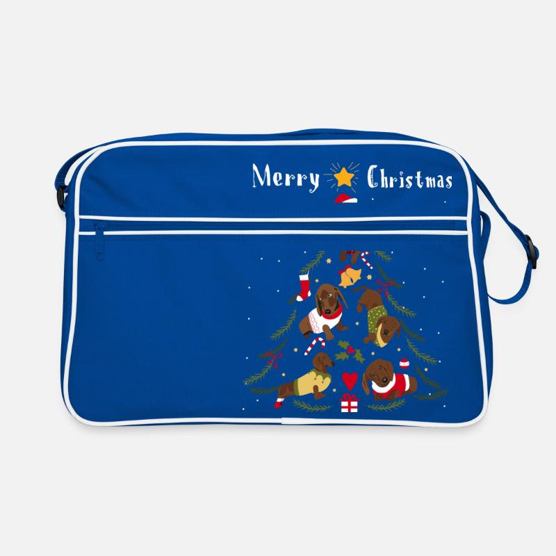 Teckel arbre de Noël chien Noël Sac Retro